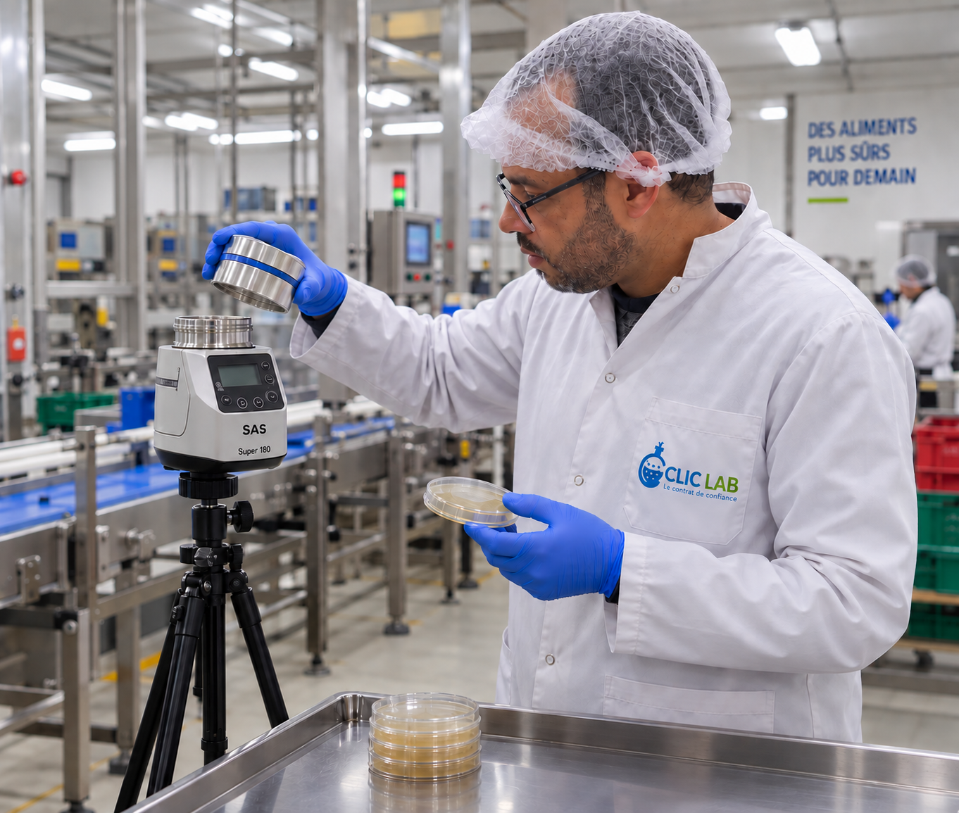 Prélèvement microbiologique de l’air par biocollecteur